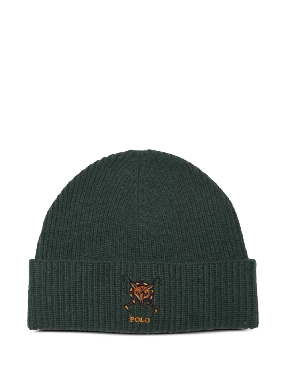 fox-embroidered beanie hat - 1