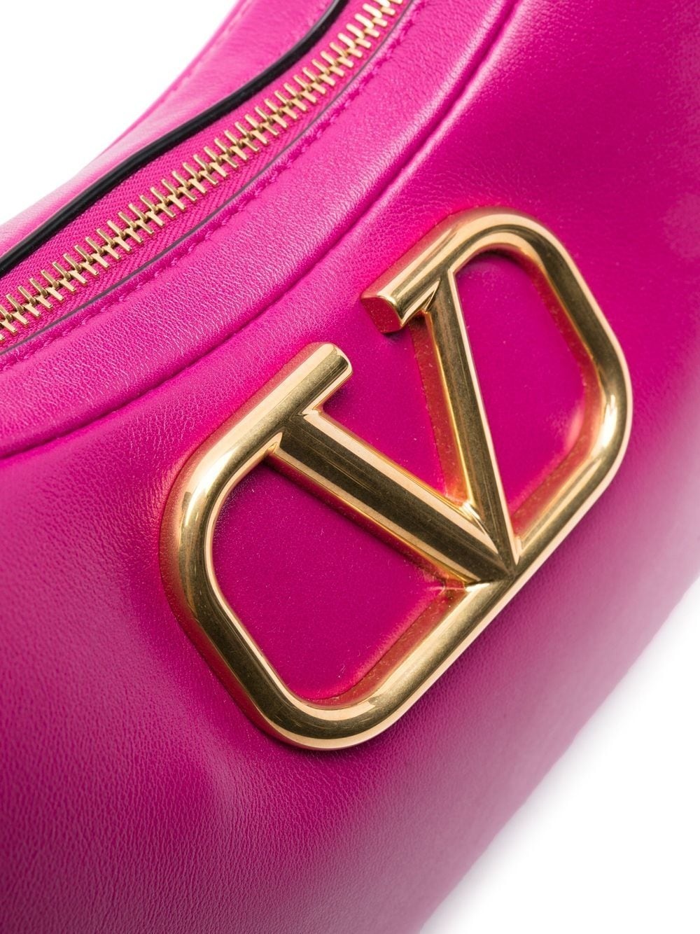 VLogo leather shoulder bag - 5