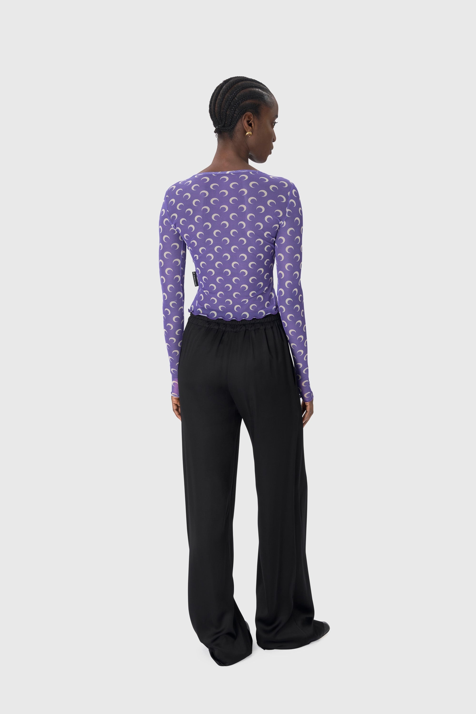Recycled Moon Mesh Second Skin Cropped Top - 3