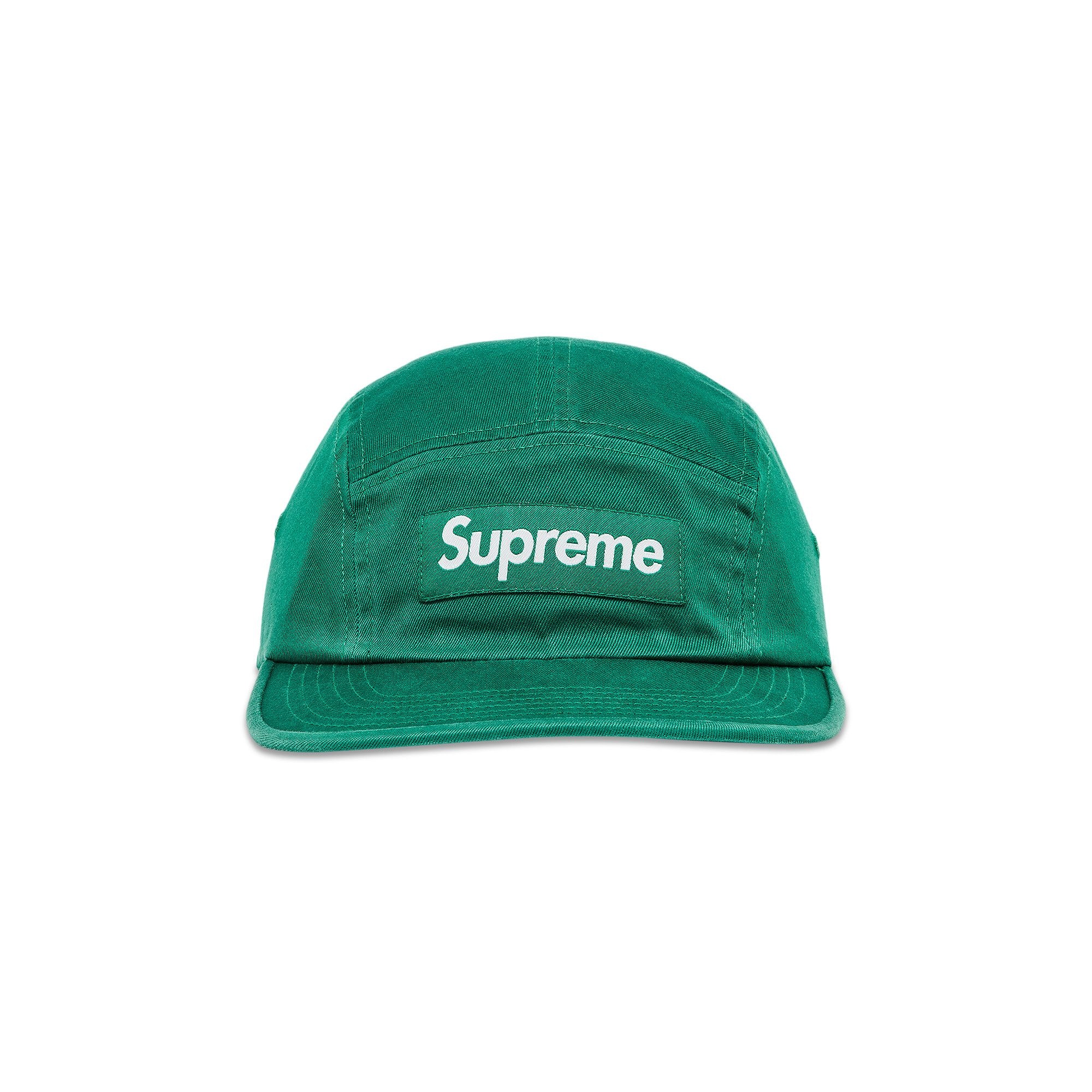 Supreme washed chino twill camp cap high quality in teal green