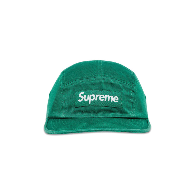 Supreme Washed Chino Twill Camp Cap 'Green' - 1