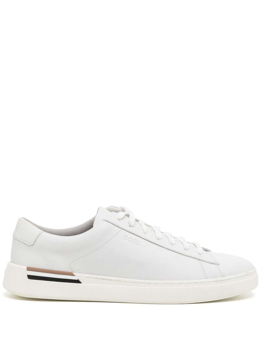 lace-up leather sneakers - 1