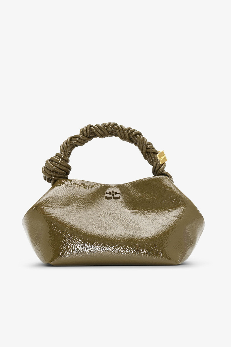 OLIVE GREEN PATENT SMALL GANNI BOU 부대 1