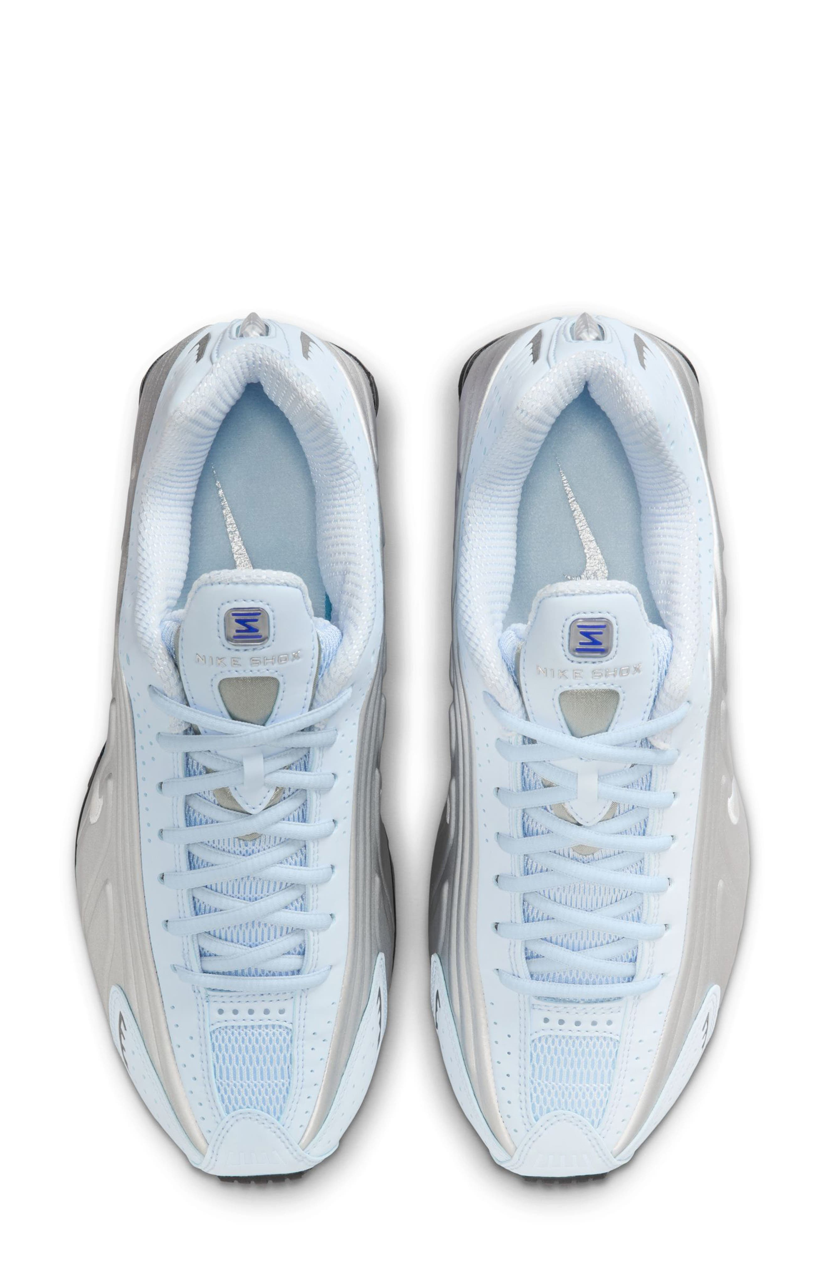 Nike Shox R4 Sneaker in Blue Tint/Silver/Racer Blue at Nordstrom - 3