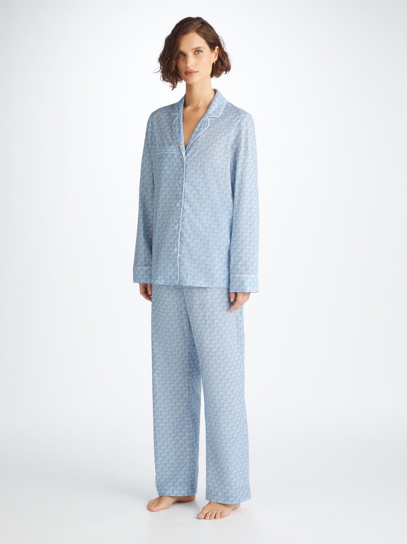 Women's Pyjamas Ledbury 72 Cotton Batiste Blue - 3