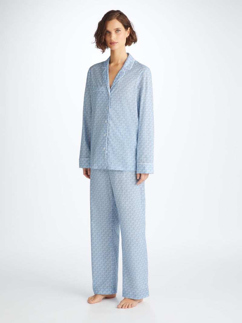 Women's Pajamas Ledbury 72 Cotton Batiste Blue - 3
