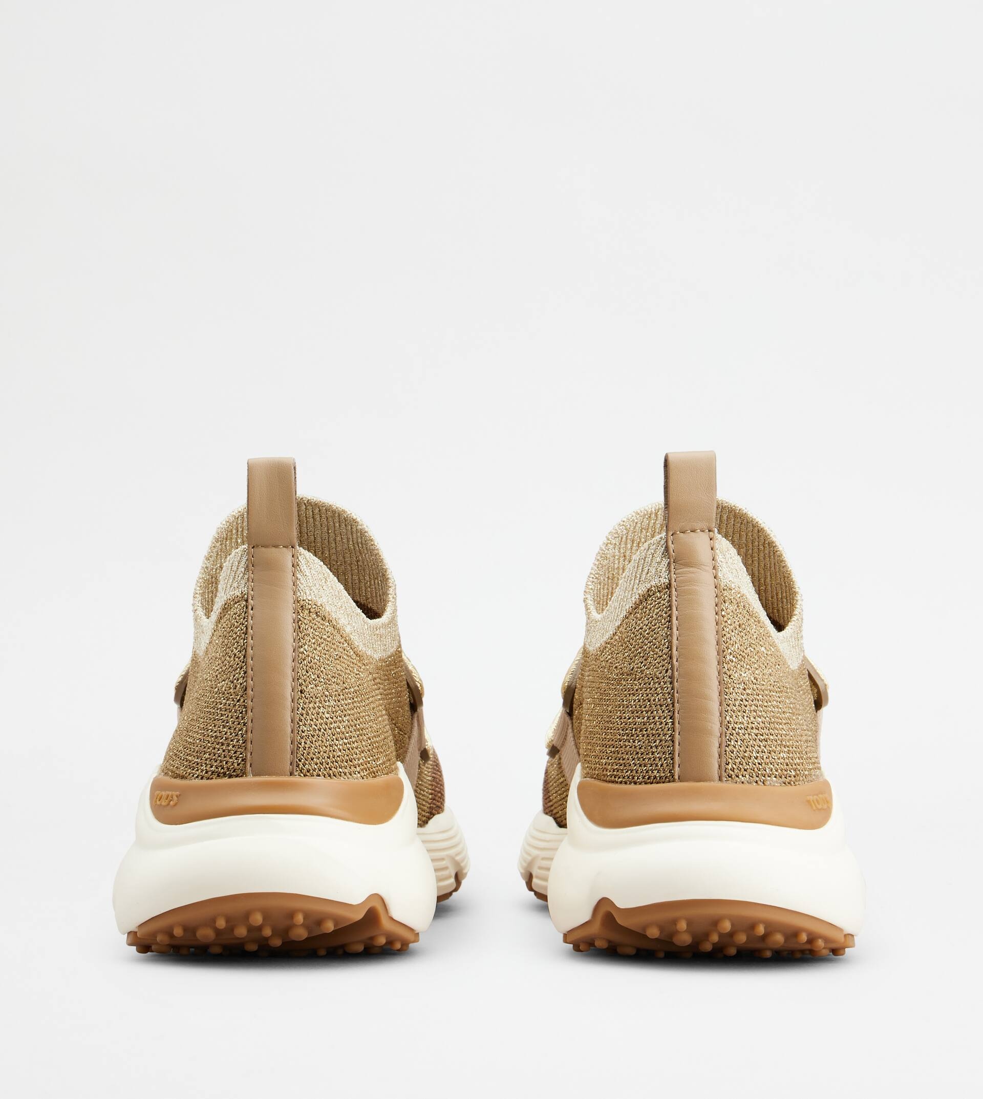 KATE SLIP-ON SNEAKERS IN FABRIC - GOLD, BROWN - 2