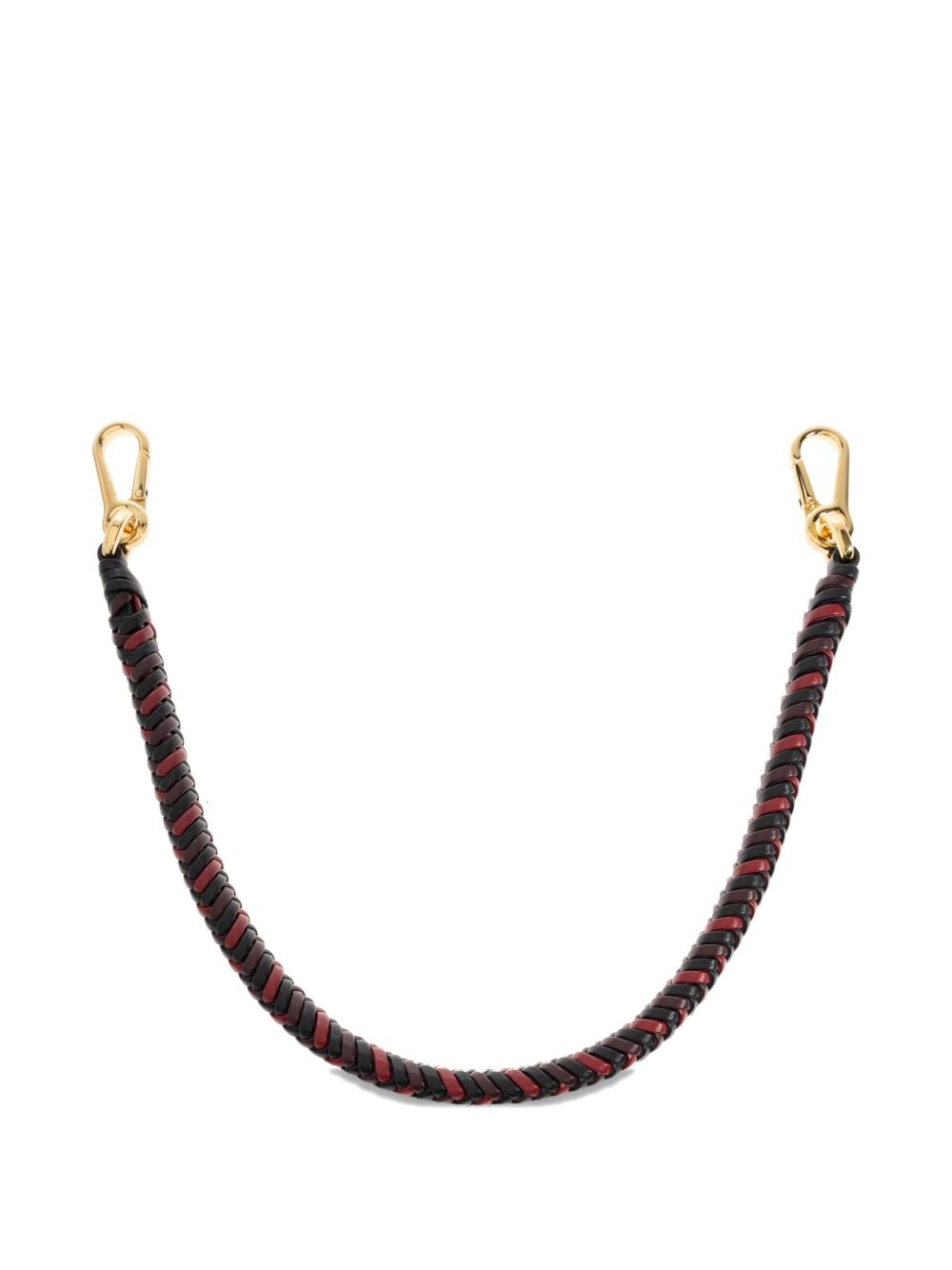 braided leather bag strap - 1