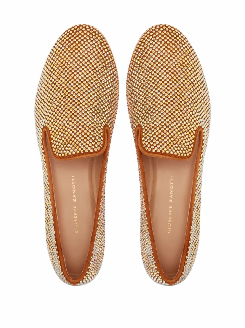 Lindy crystal-embellished loafers - 4