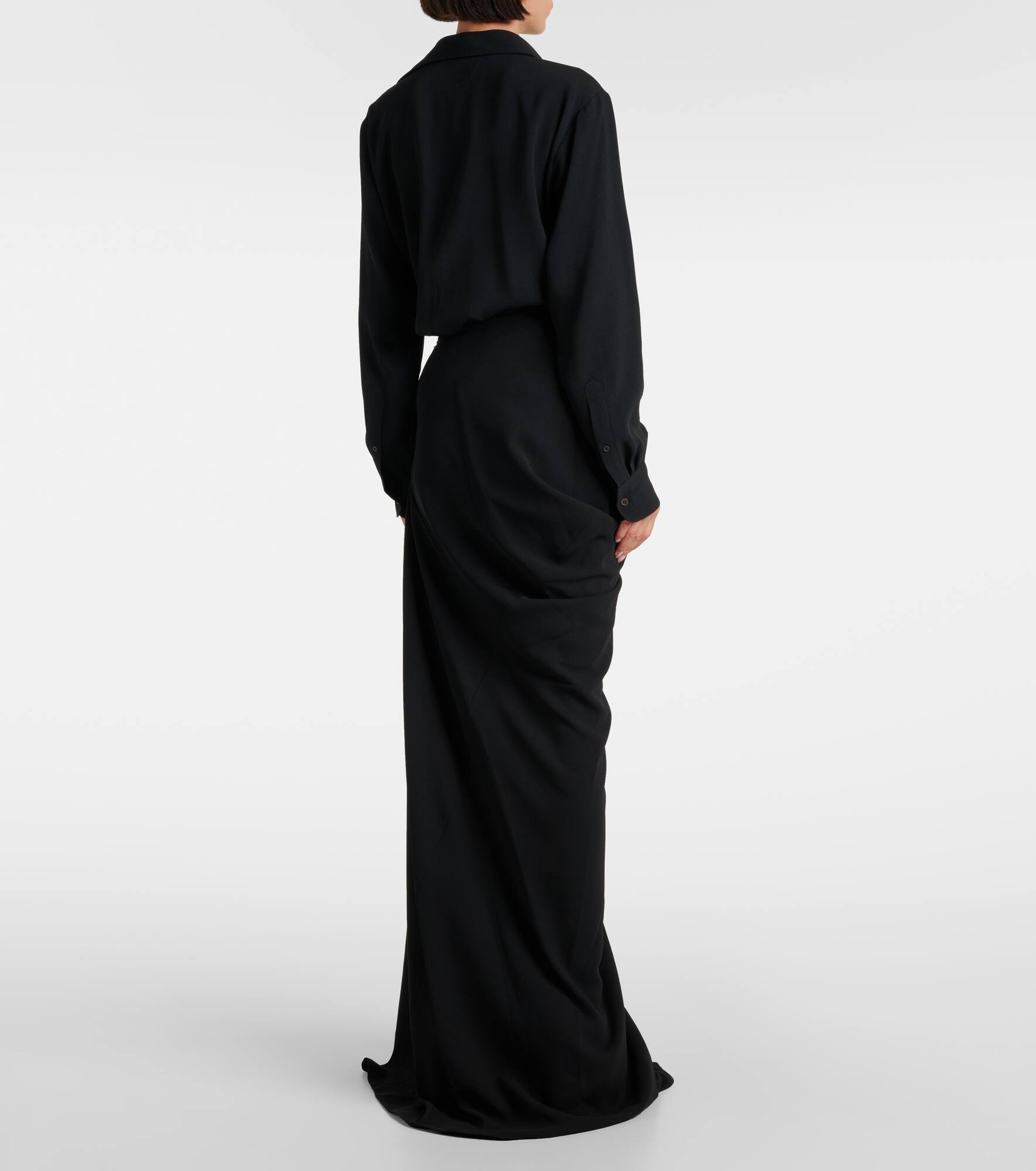 Draped maxi skirt - 3