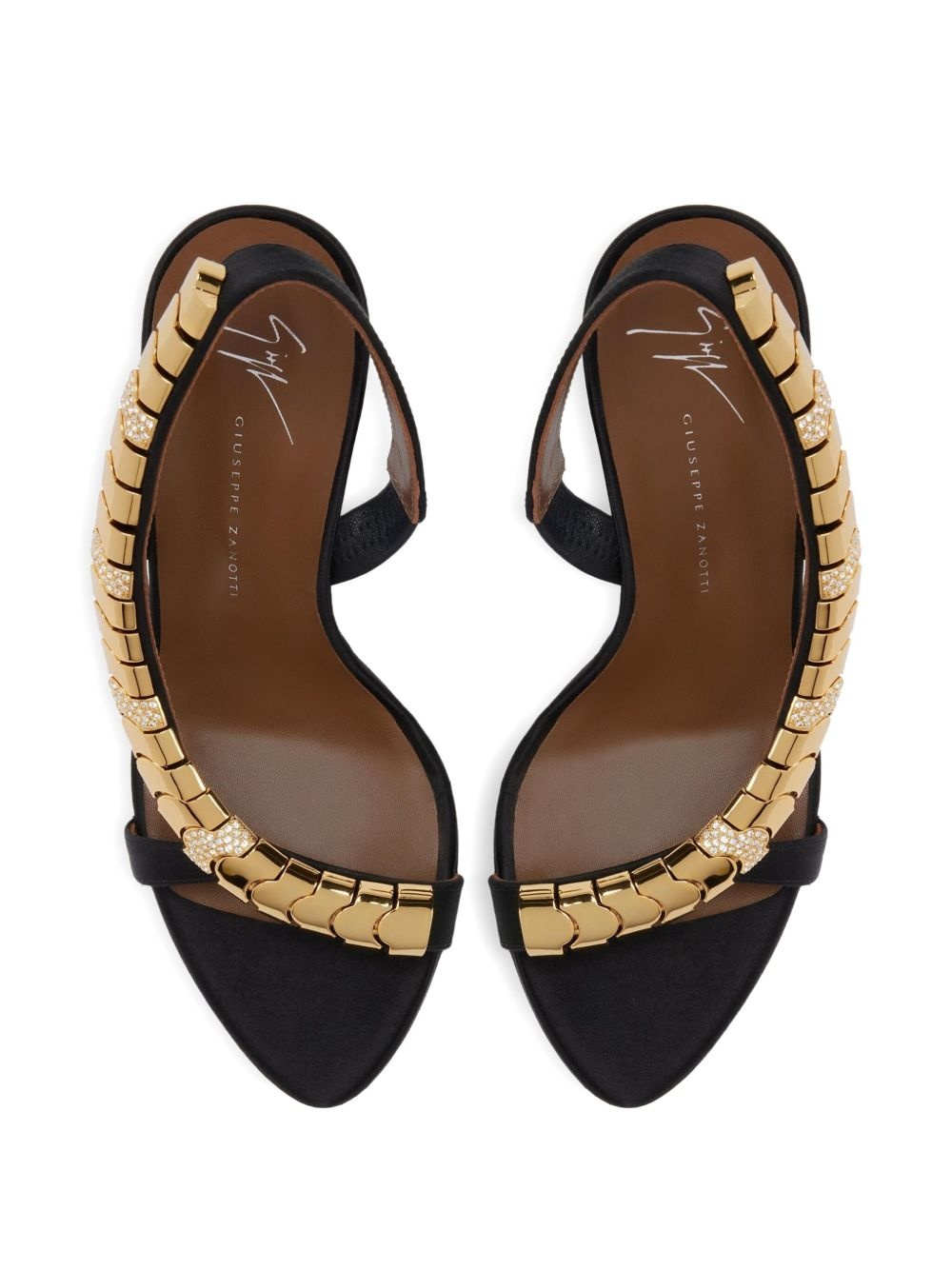 105mm Dafne satin slingback sandals - 3