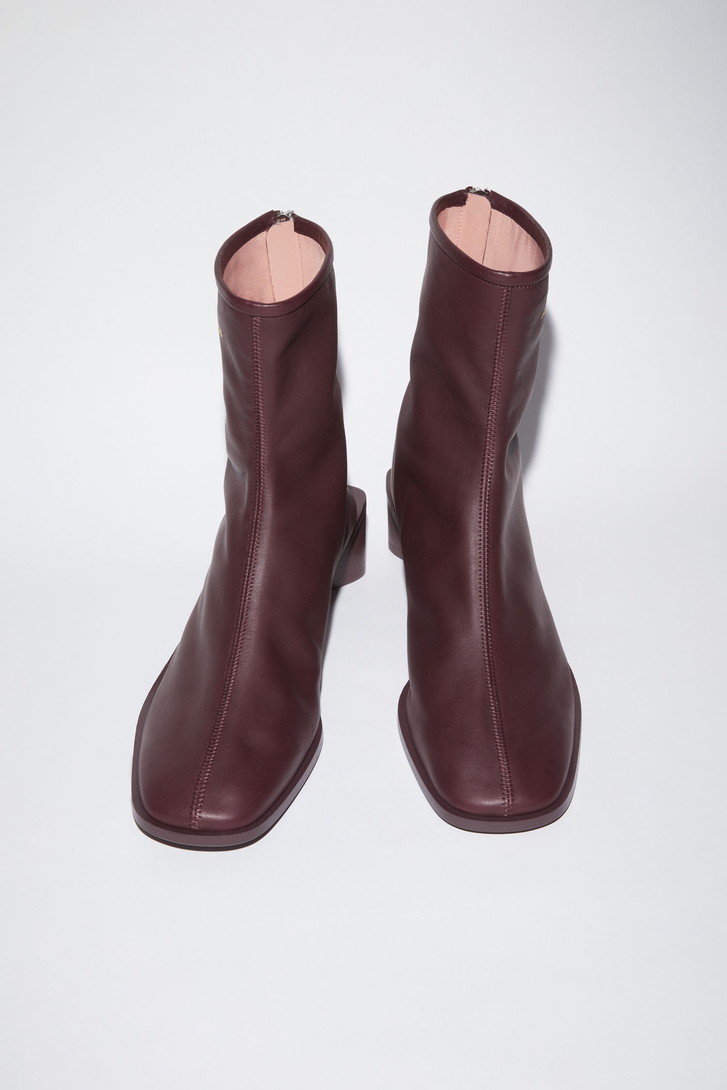 Square toe booties - Aubergine purple - 2