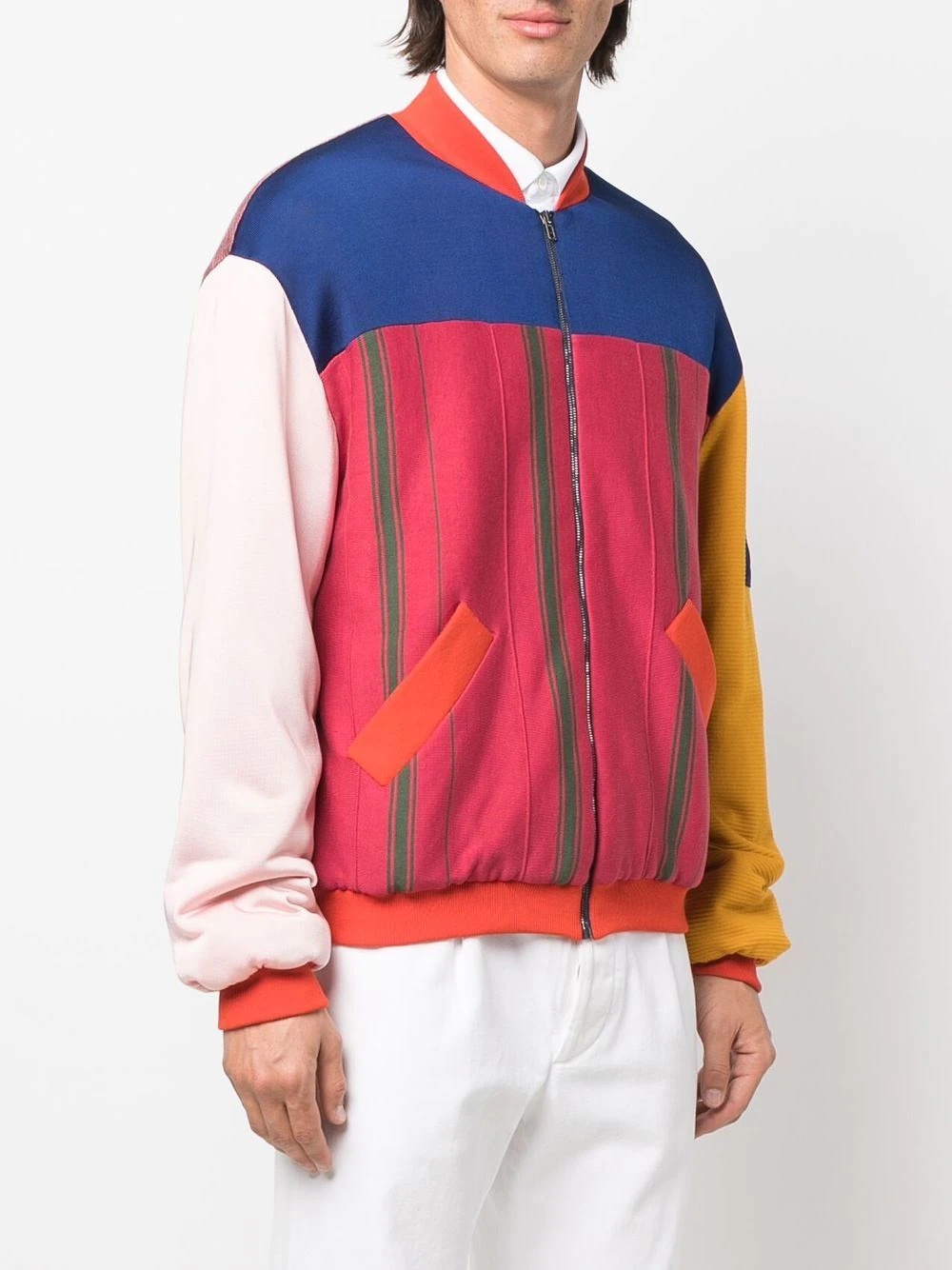 colour-block bomber jacket - 3