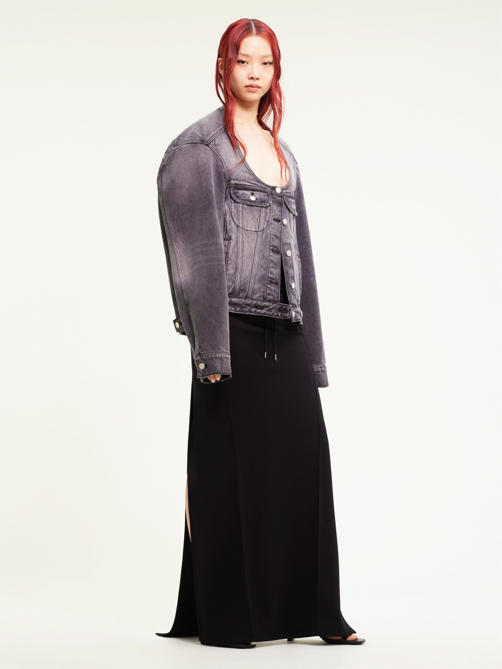 COCOON STONEWASHED DENIM JACKET - 3