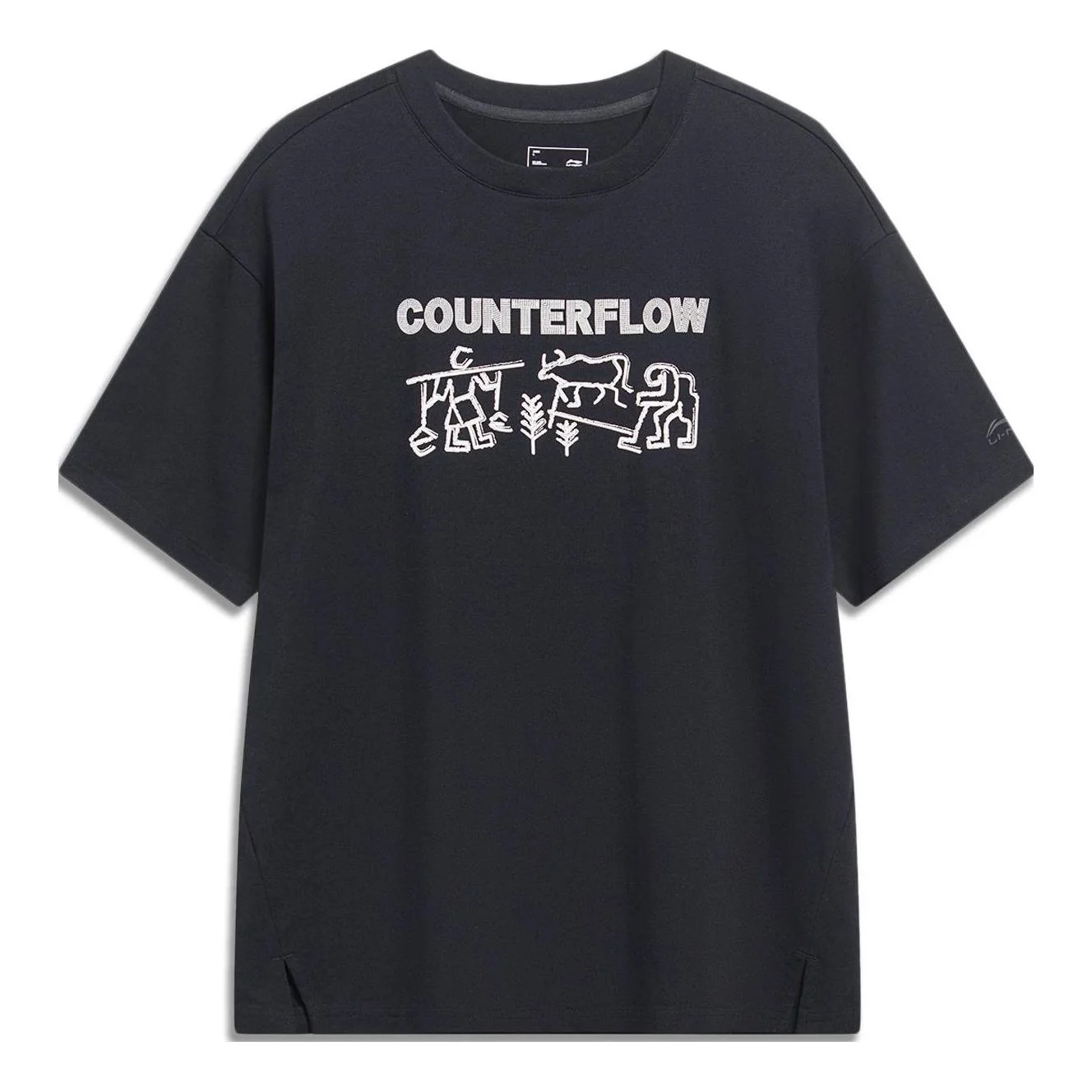 Li-Ning Counterflow Logo T-shirt 'Black' AHST605-4 - 1