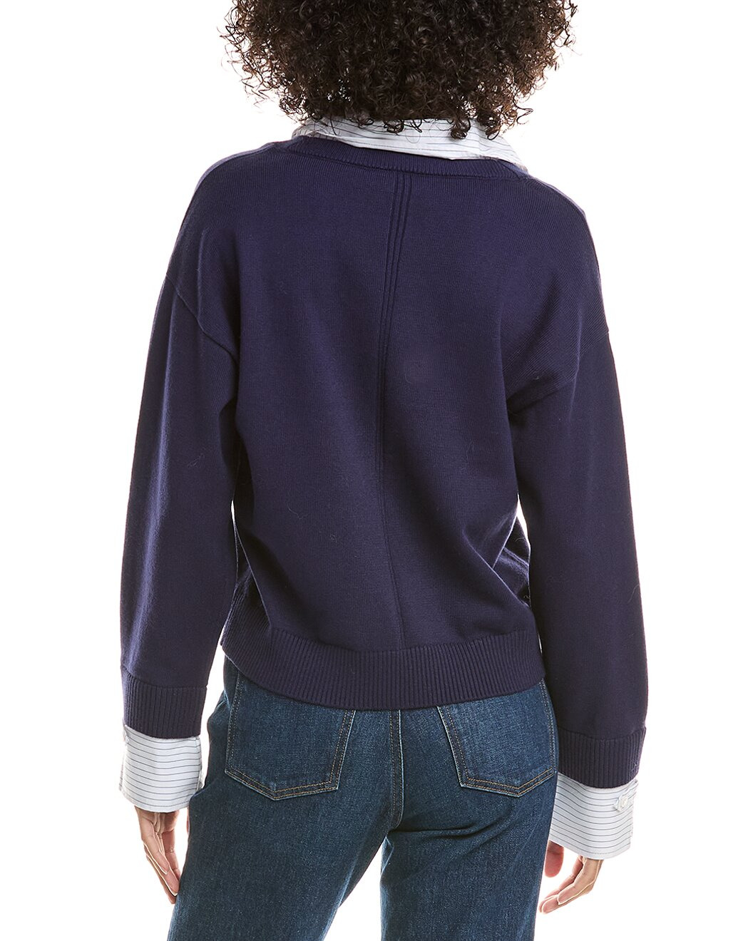 Derek Lam 10 Crosby Rida Mixed Media Cashmere-Blend Sweater - 2