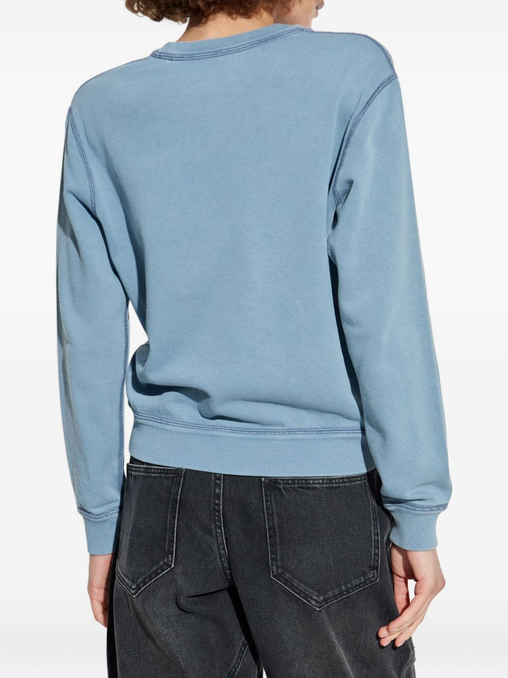 logo-embroidered cotton sweatshirt - 4
