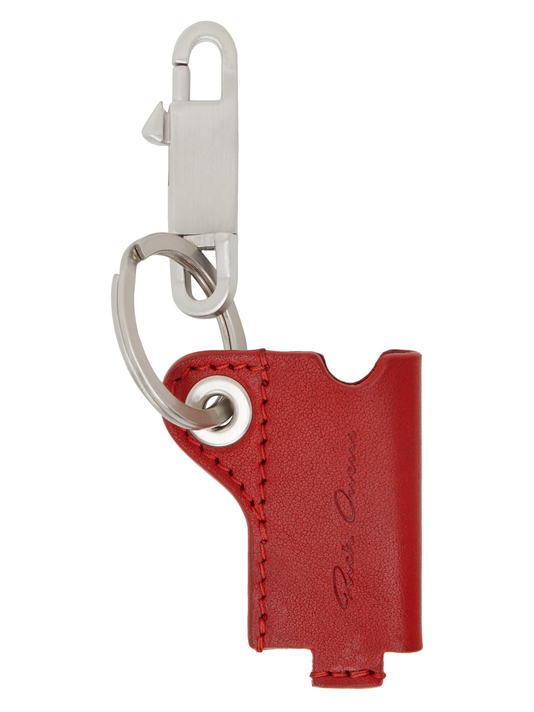 Red & Silver Mini Lighter Holder Keychain - 1