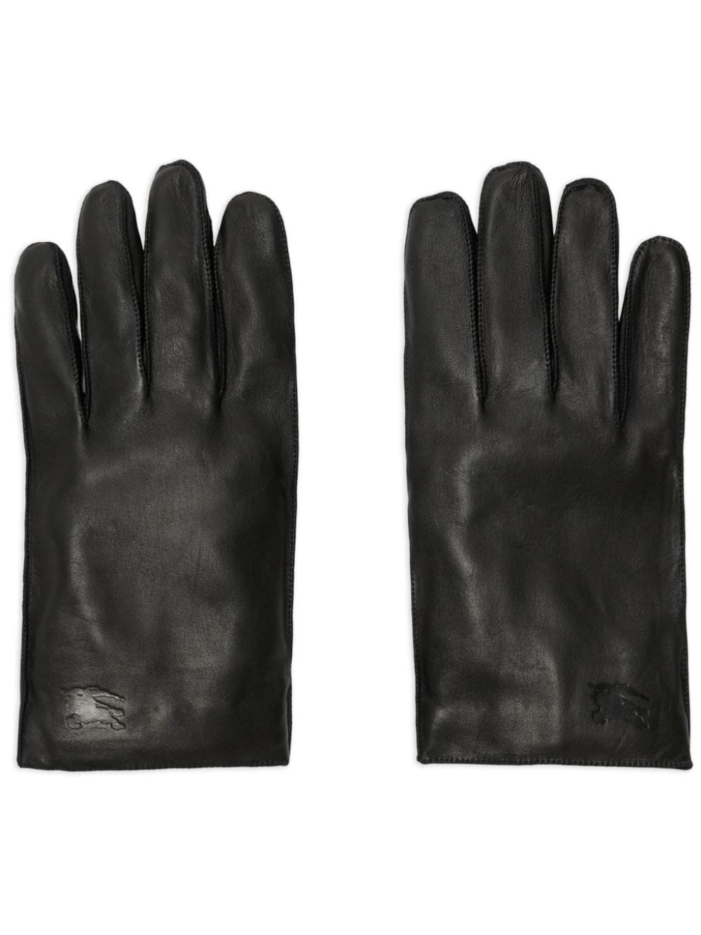 logo-debossed leather gloves - 1