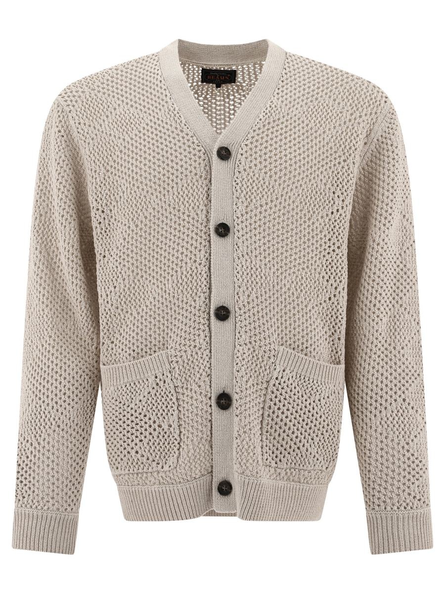 Beams Plus BEAMS PLUS "ARGYLE MESH" CARDIGAN - 1