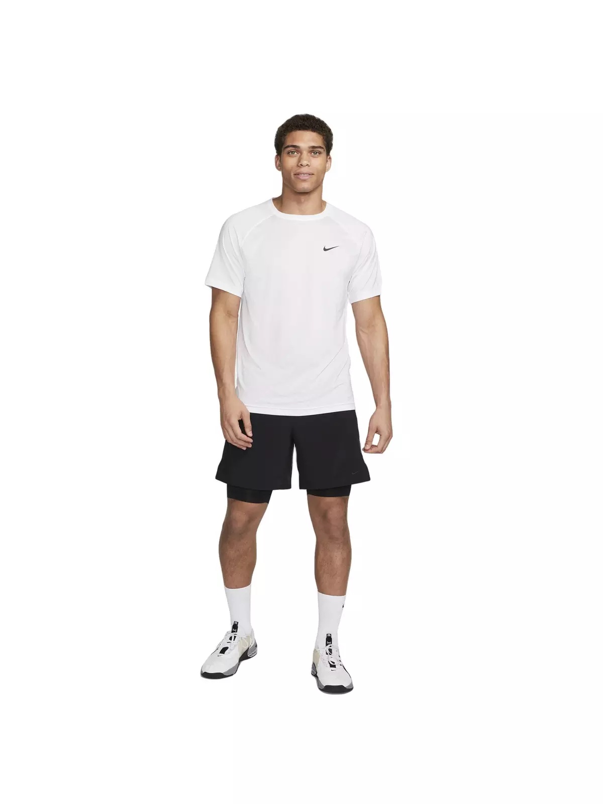 Men's Dri-FIT Ready Short-Sleeve Fitness Top - White - 5