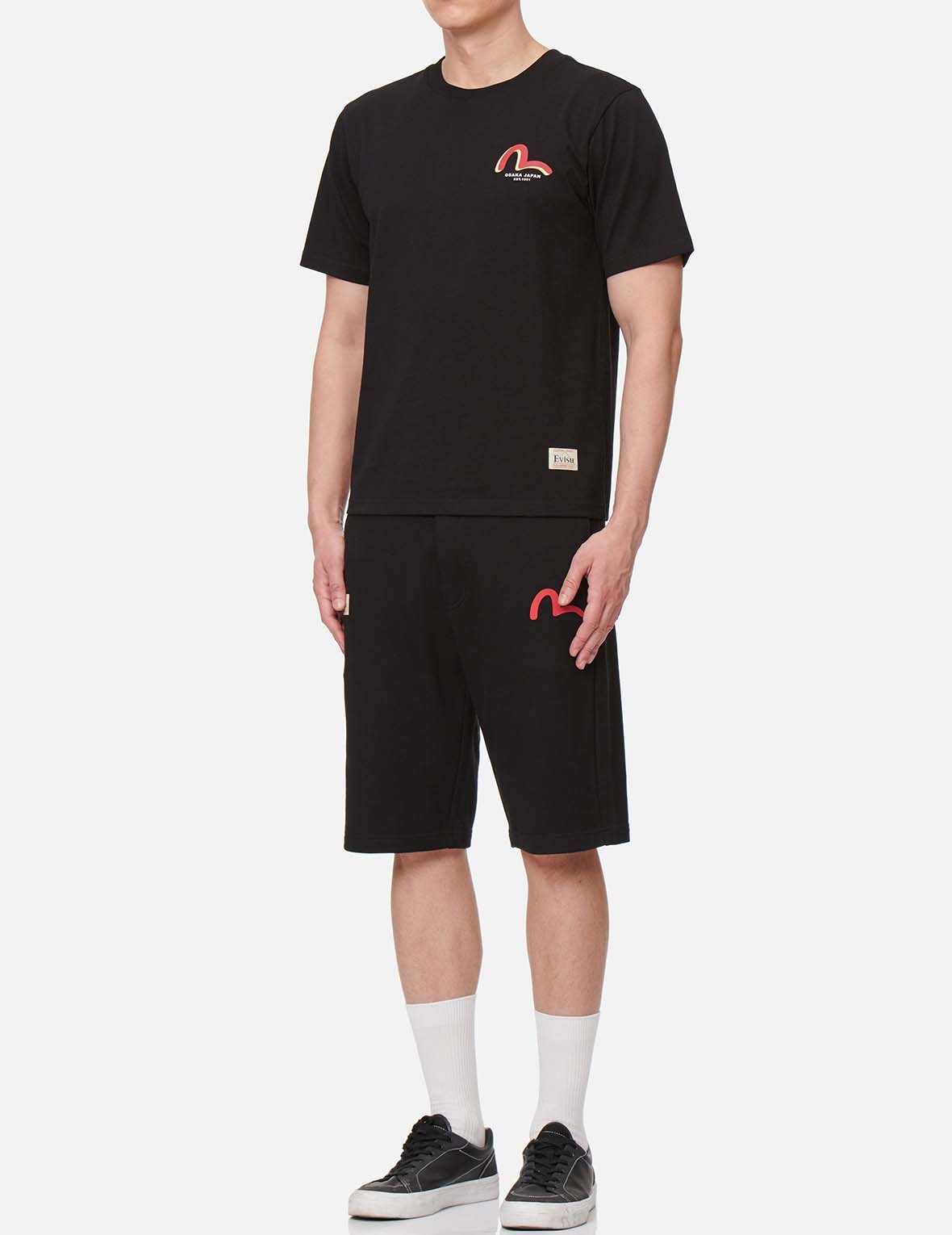 DARUMA DAICOCK PRINT SWEAT SHORTS - 6
