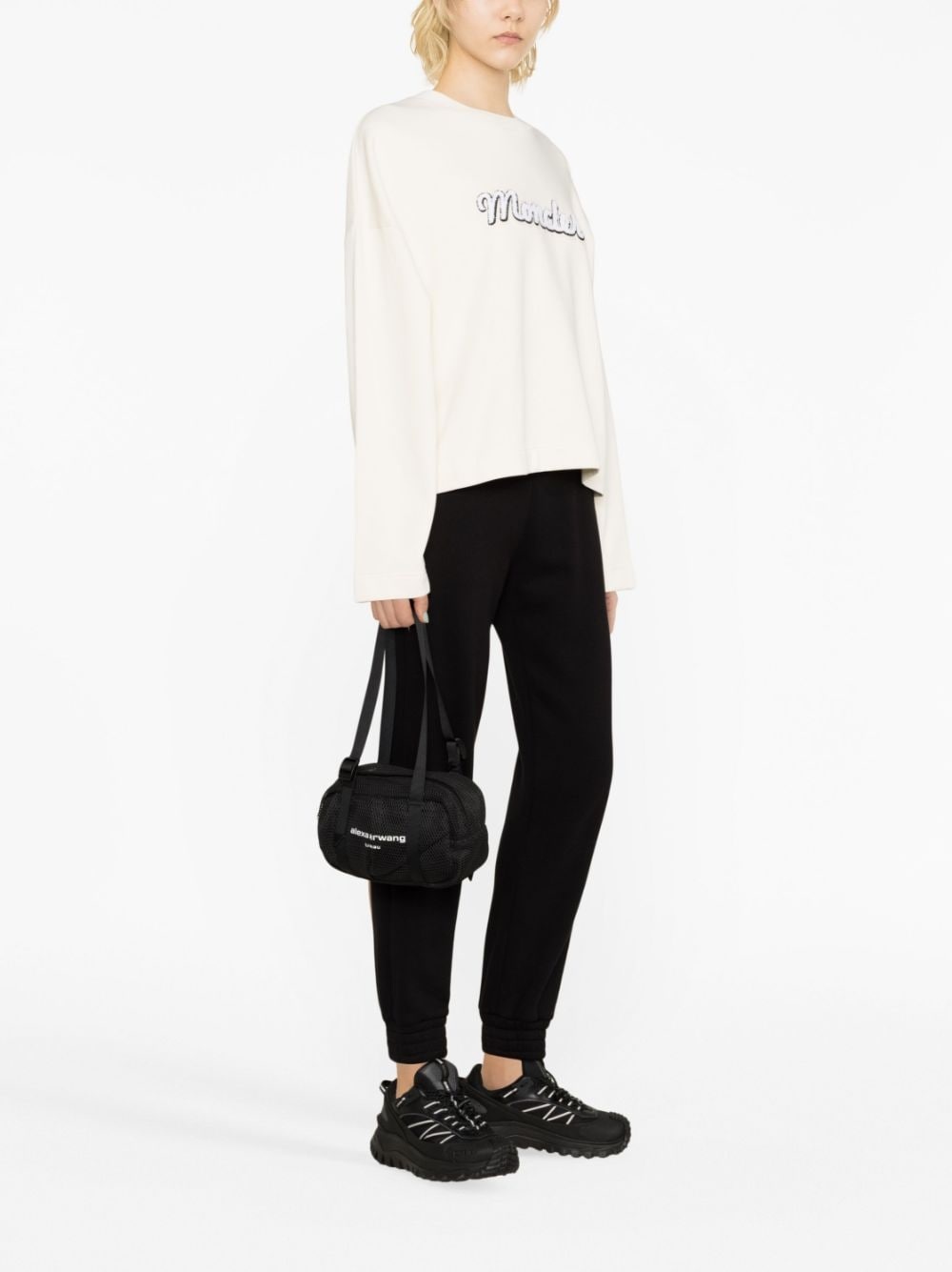 logo-embroidered cotton sweatshirt - 4