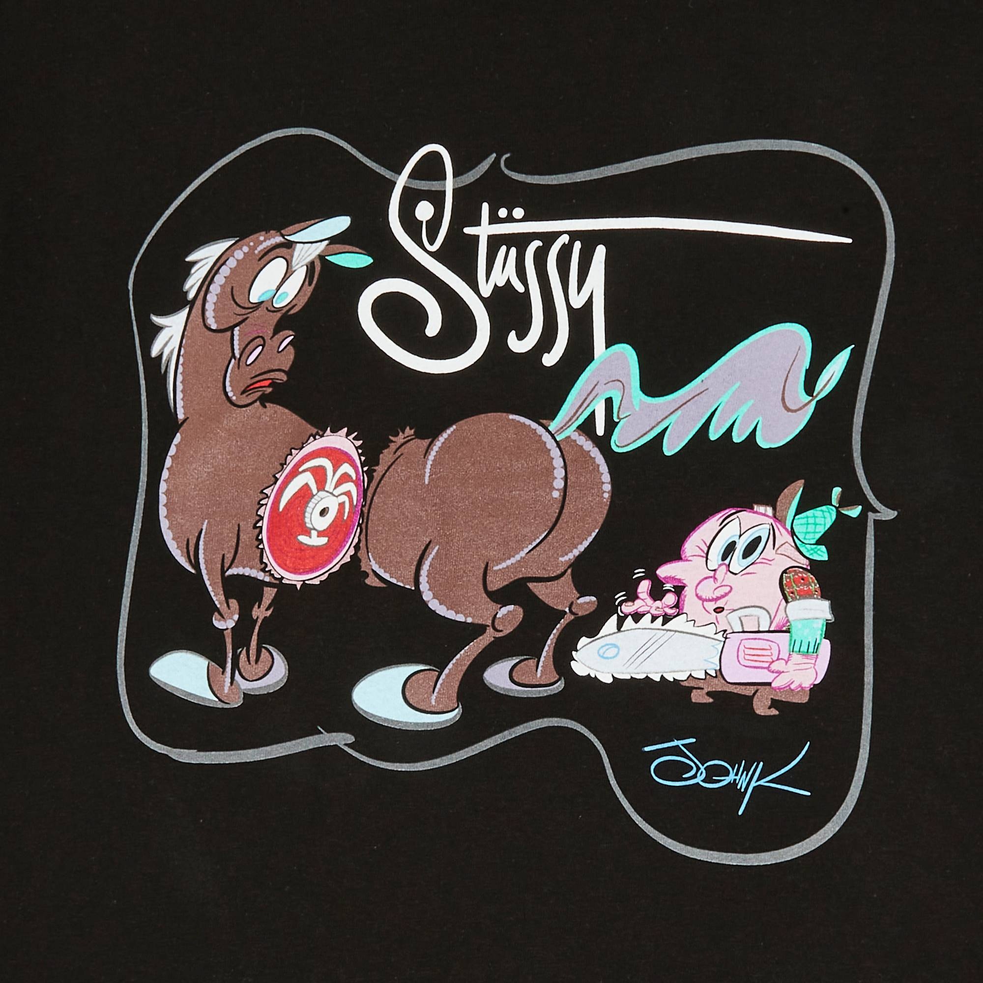 Stussy John K Horse Tee 'Black' - 3