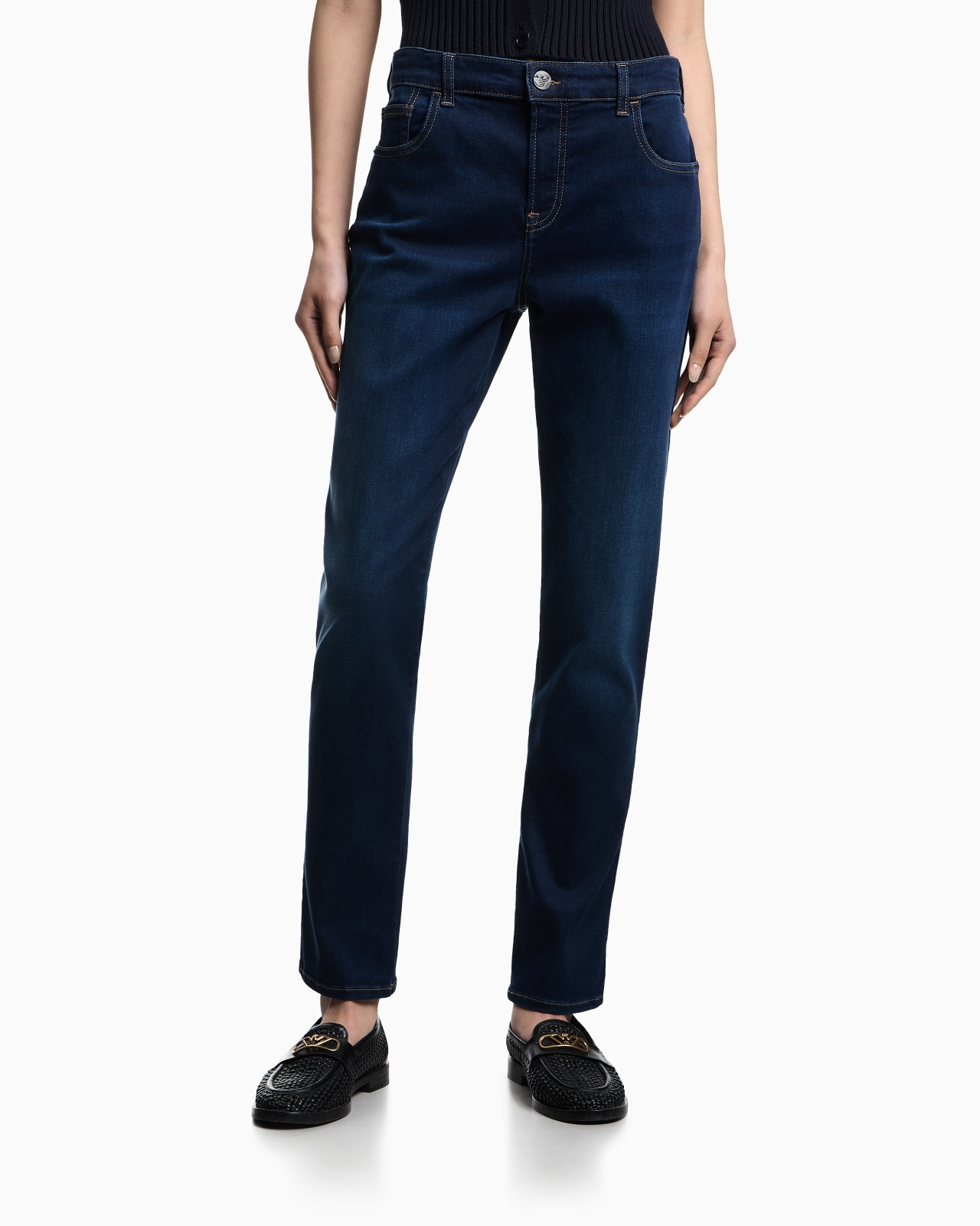 J36 MID-RISE, STRAIGHT-LEG, STRETCH-DENIM JEANS - 4