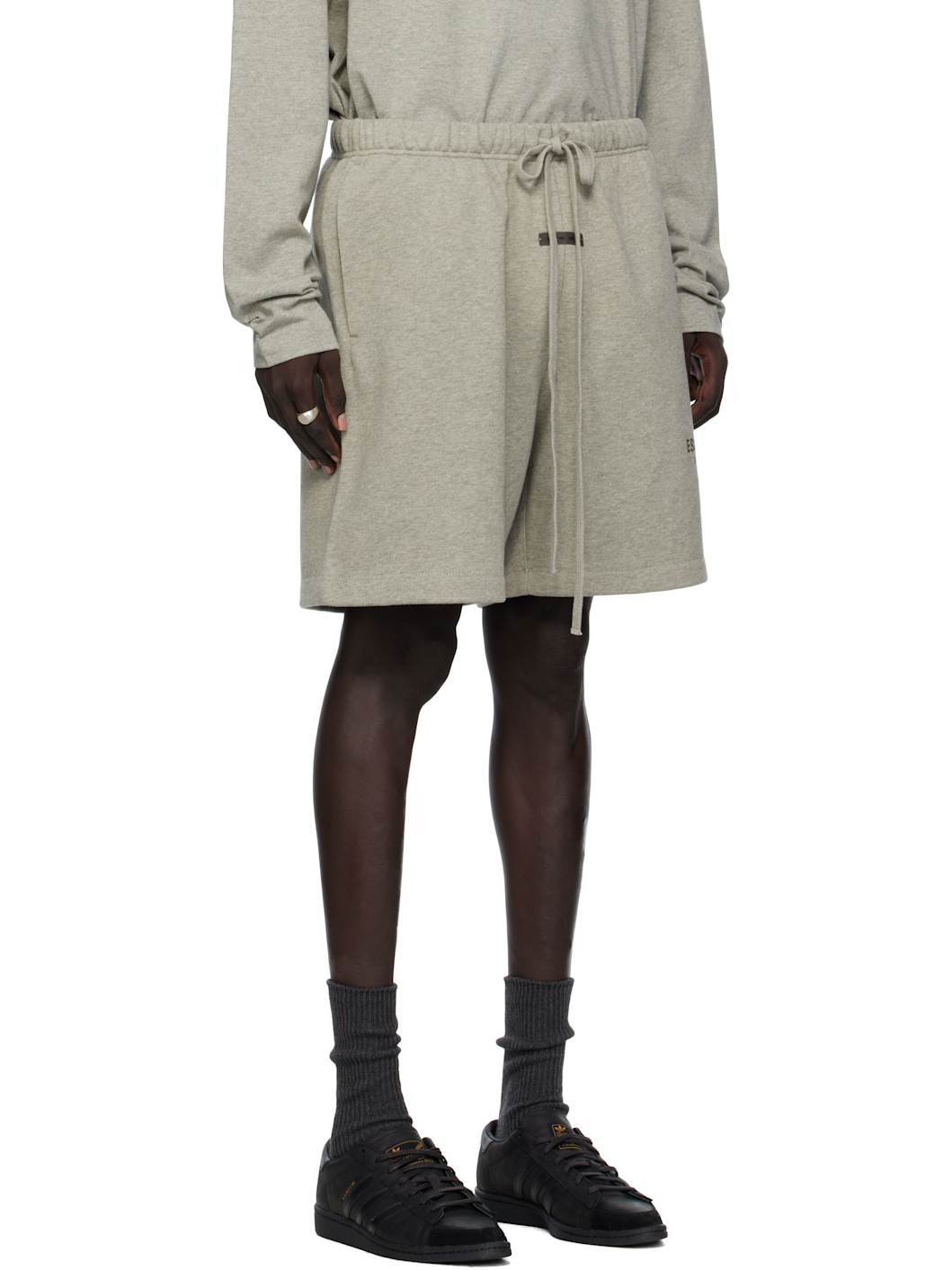 Gray Soccer Fleece Shorts - 2