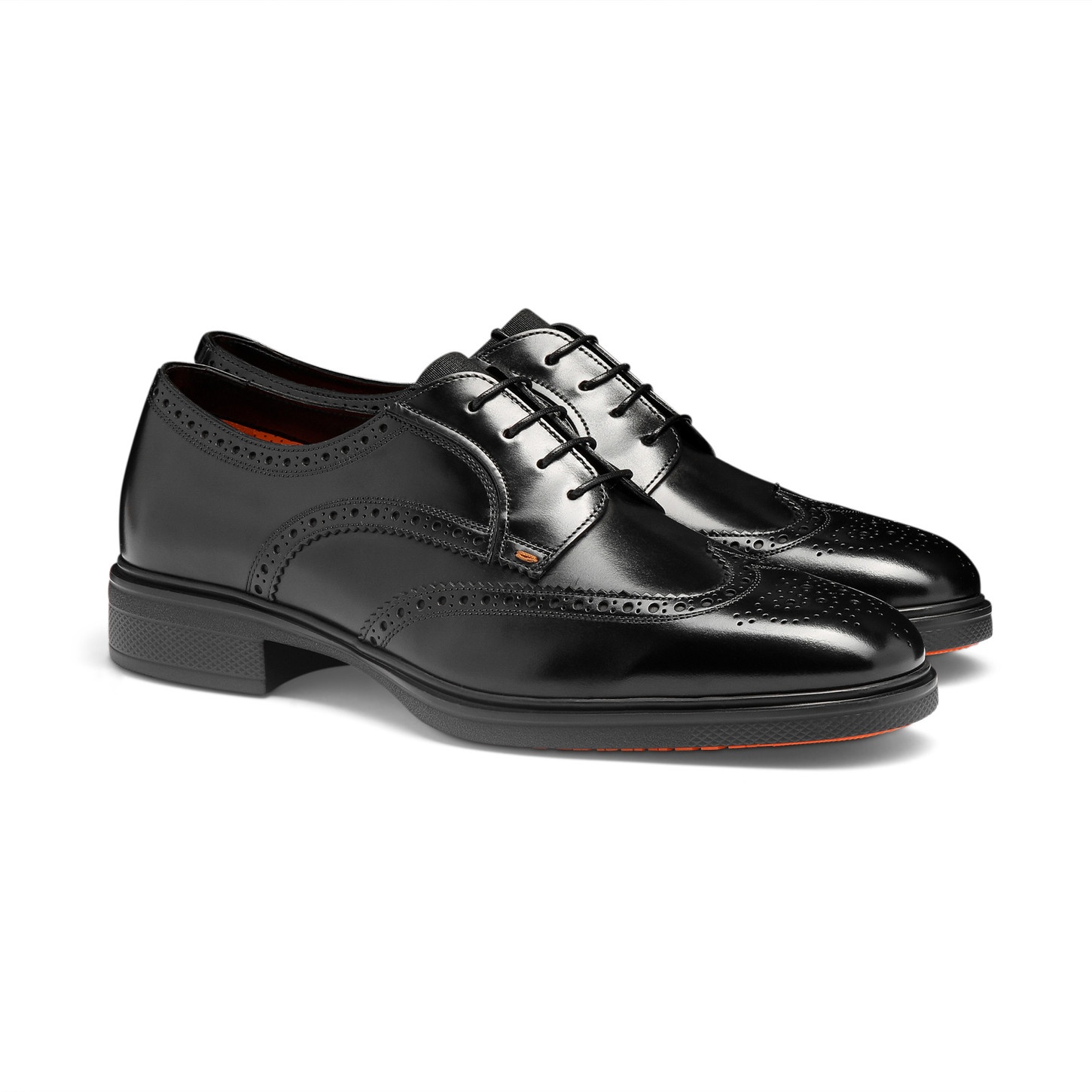 Men's black leather Easy brogue lace-up - 4