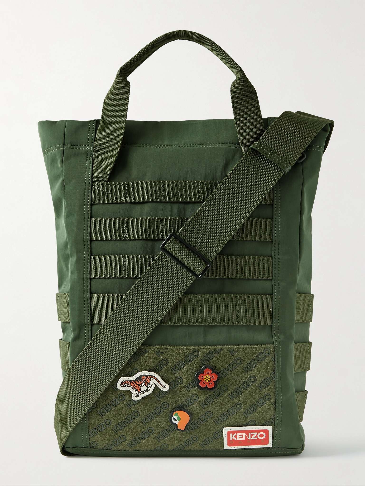 Logo-Appliquéd Webbing-Trimmed Tech-Twill Tote Bag - 1