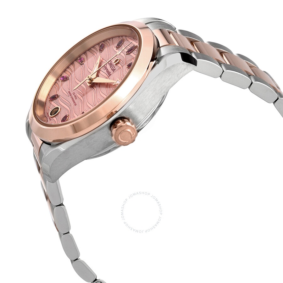 Omega Seamaster Automatic Chronometer Diamond Pink Dial Ladies Watch 220.20.34.20.60.001 - 2