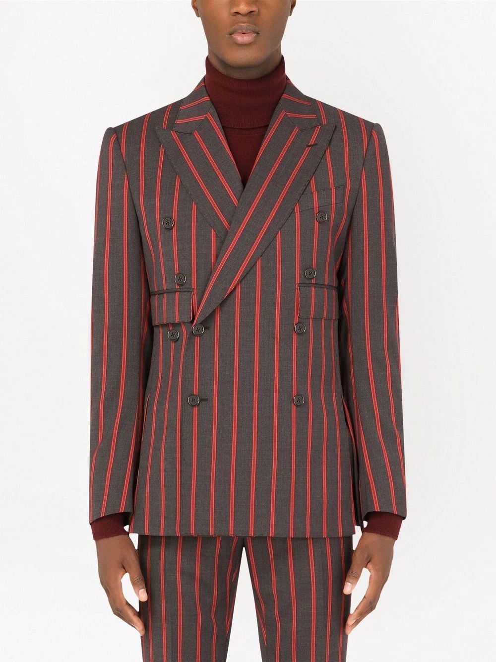 Double-breasted Pinstripe Wool suit - 3