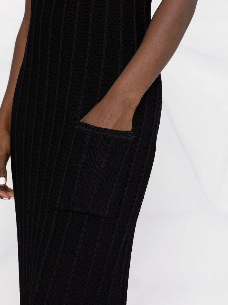 knitted halterneck midi dress 5