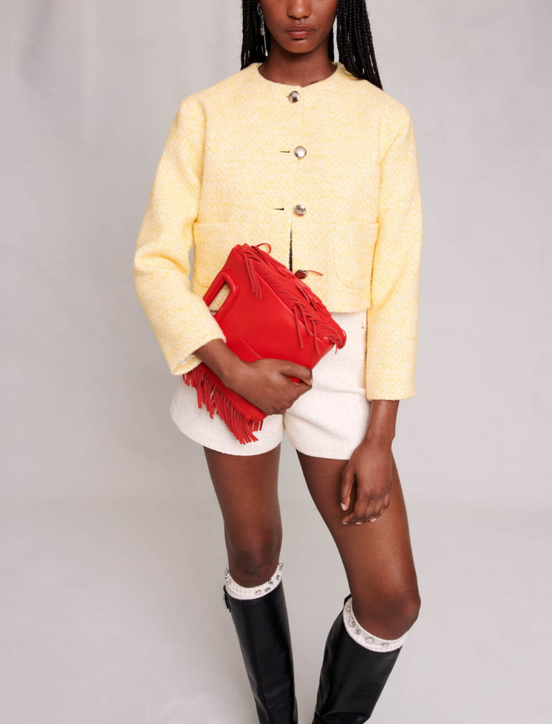 Cropped jacket in tweed 6