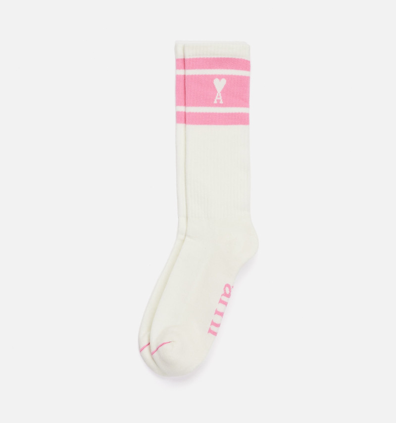 AMI Paris Ami de Coeur Striped Socks outlook