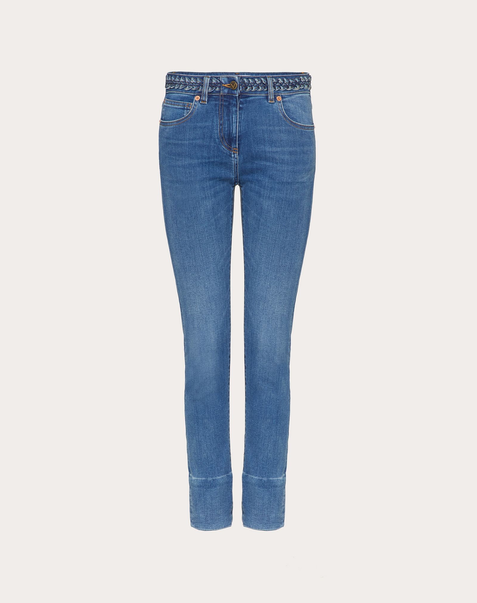 Blue Stretch Denim Jeans - 1