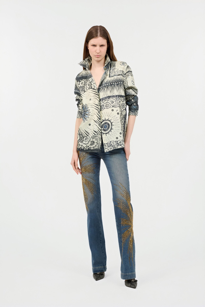 Roberto Cavalli Jeans With Rhinestones outlook