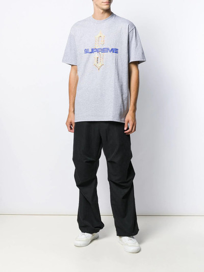 Supreme diamond print logo T-shirt outlook