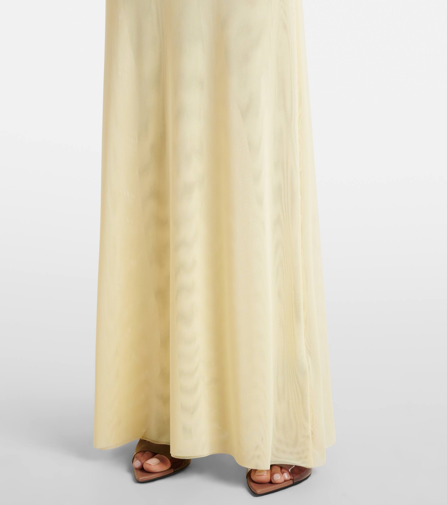 Semi-sheer gown - 5