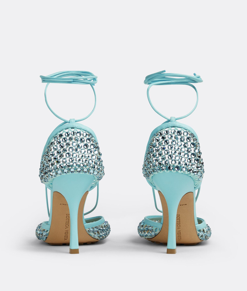 Bottega Veneta sparkle stretch lace-up sandal outlook