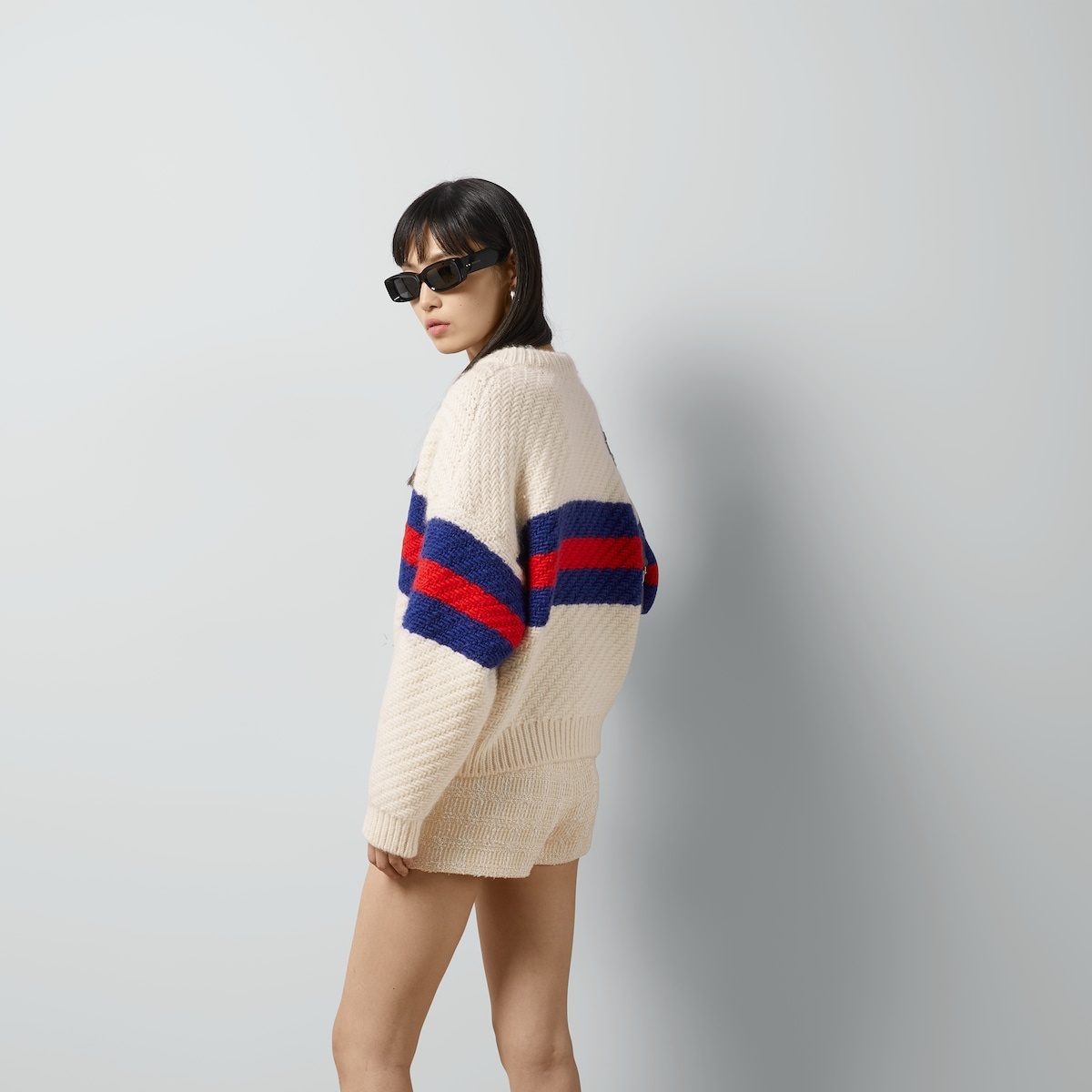 Wool mohair cardigan with Web - 6