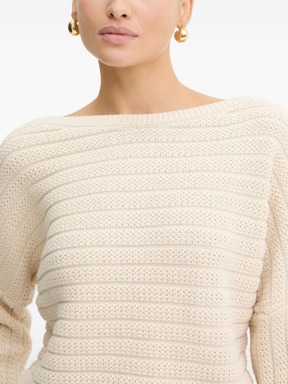 ribbed boat-neck sweater - 3