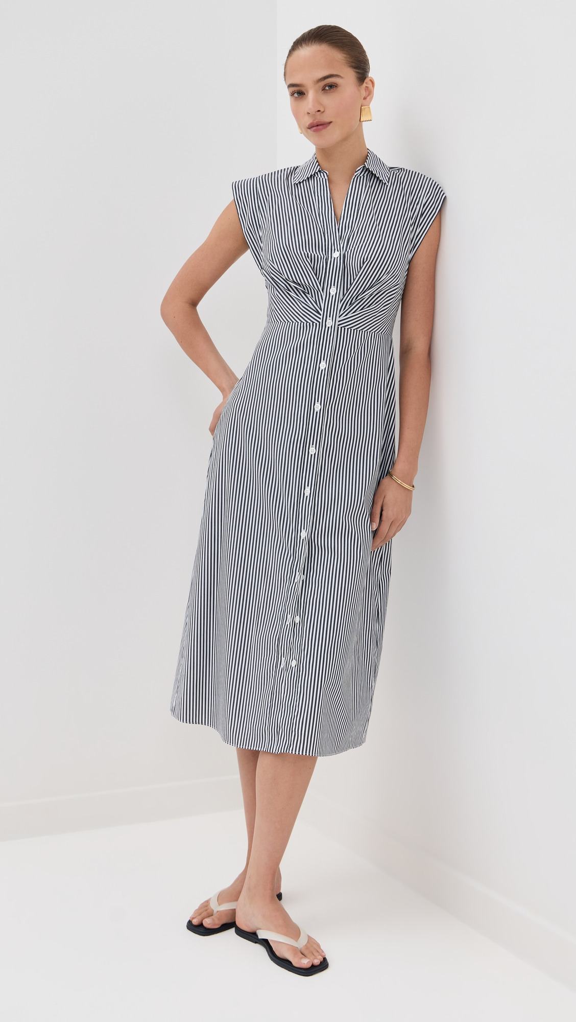 Haydon Striped Midi Shirtdress - 4