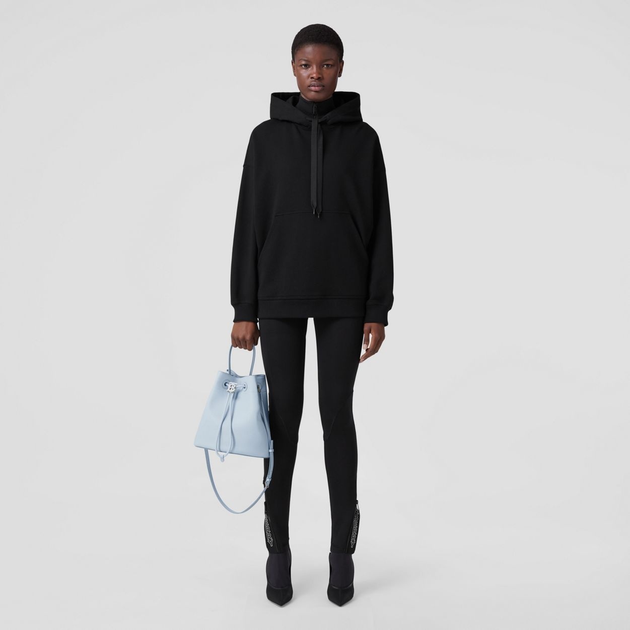 Small Grainy Leather TB Bucket Bag - 6