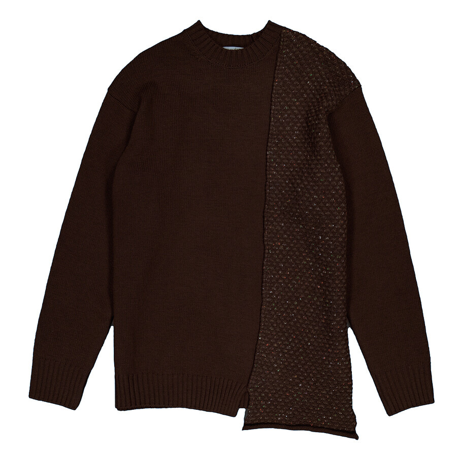 Yohji Yamamoto Men's Brown  Round Neck Knit Sweater, Brand Size 3 (Large) - 5