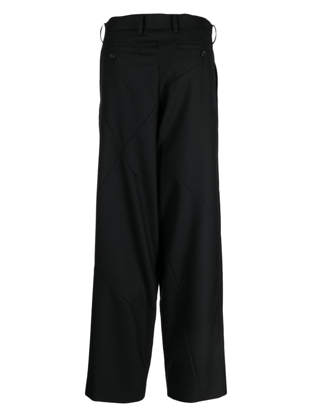 pleat-detailing straight-leg trousers - 2