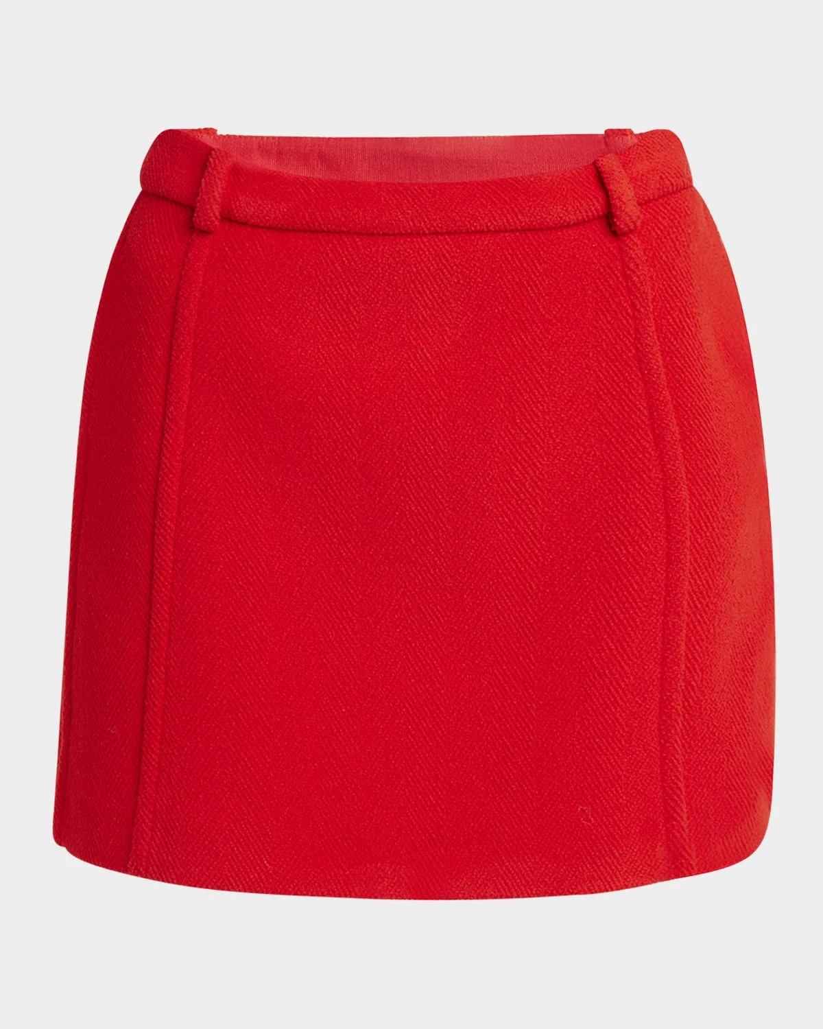 Herringbone Tailored Mini Skirt - 1