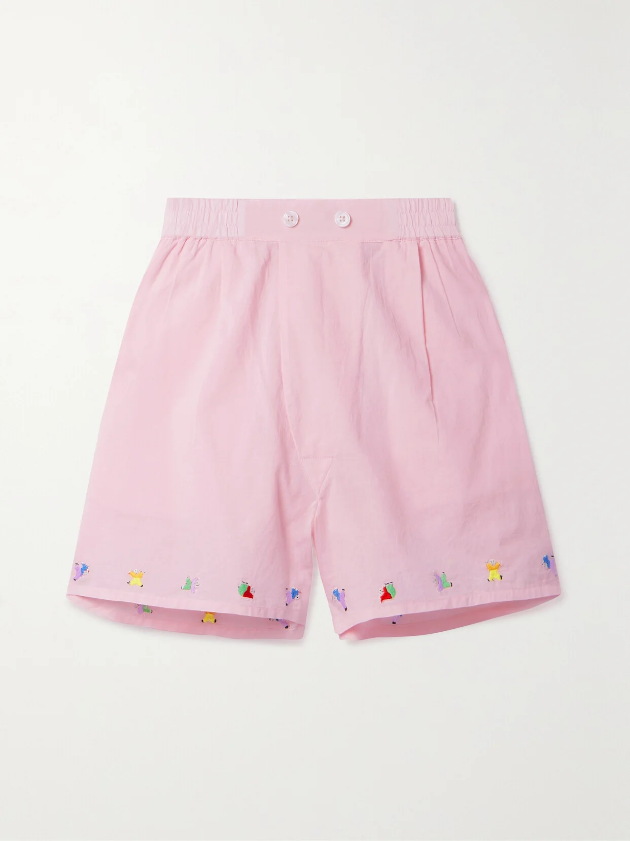 Tumbler Embroidered Cotton-poplin Shorts - 1